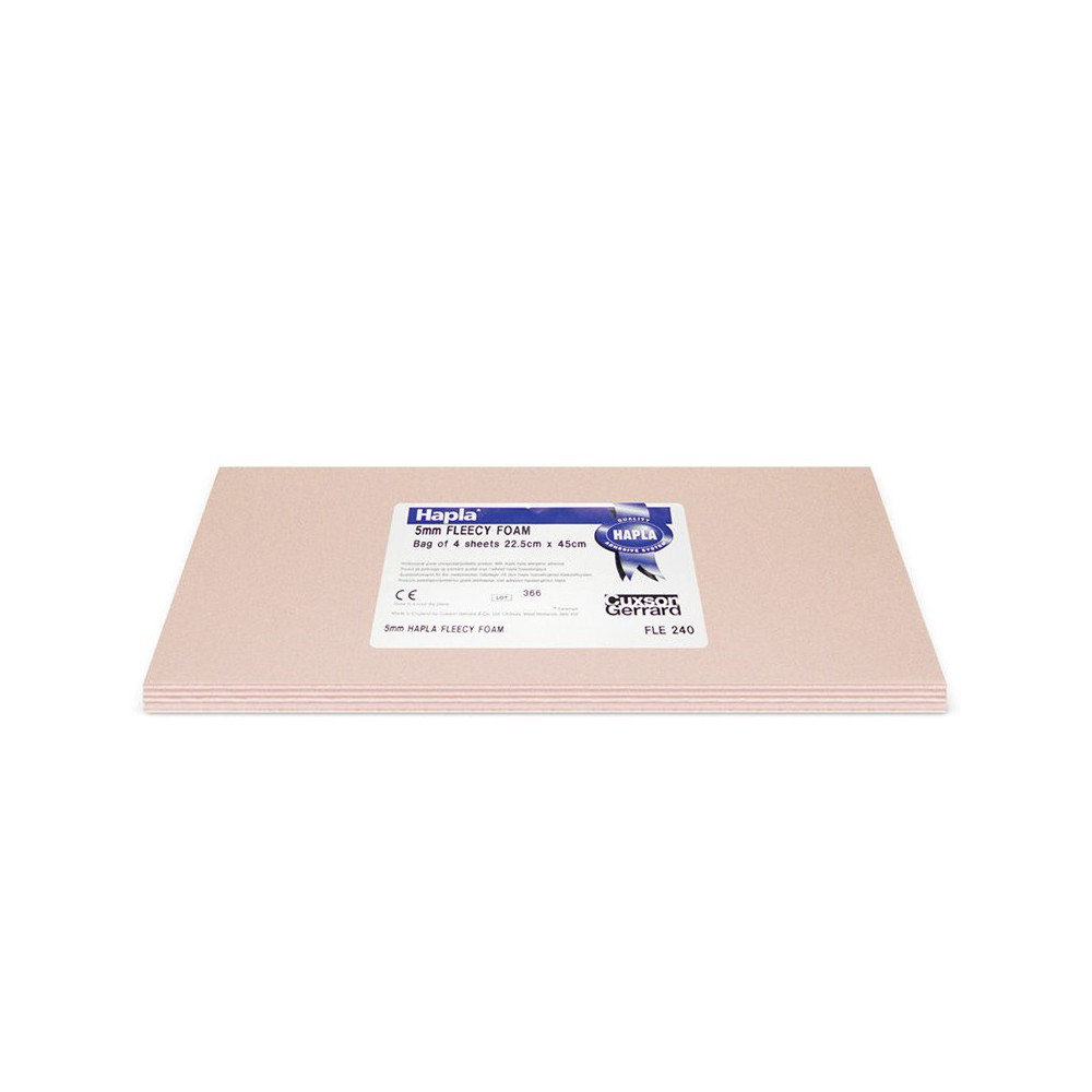 Hapla - Fleecy Foam - 5mm - 4 plaques de bandage adhésif - Cuxson Gerrard
