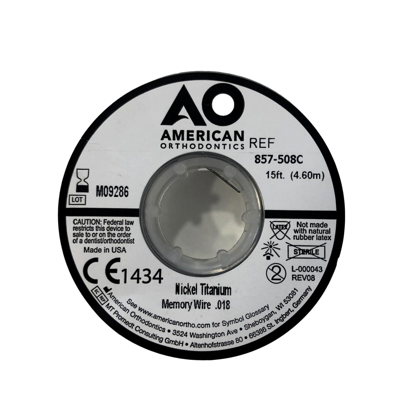 Bobine de fil titane AO pour orthonyxie - 4,60 mètres