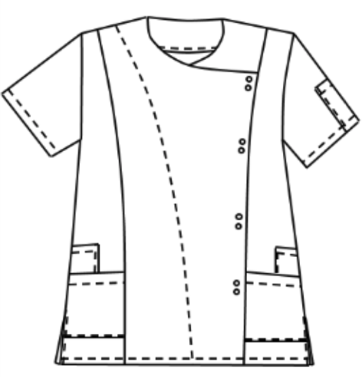 Celine - Tunique - Manches courtes - Femme - 75 cm