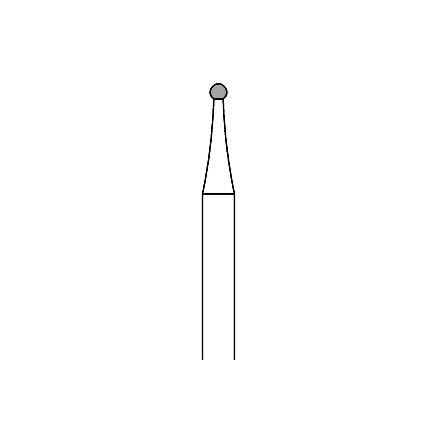 Fraise 801 Diamant - Enucléation et perçage d'ongle - 1,2 mm
