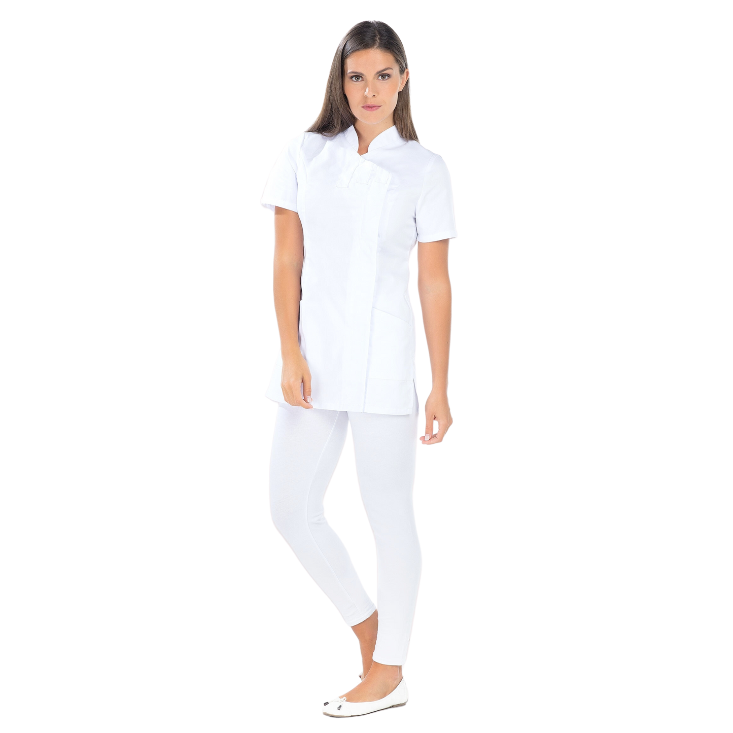 Inès - Blouse longue - Manches courtes - Femme - 105 cm