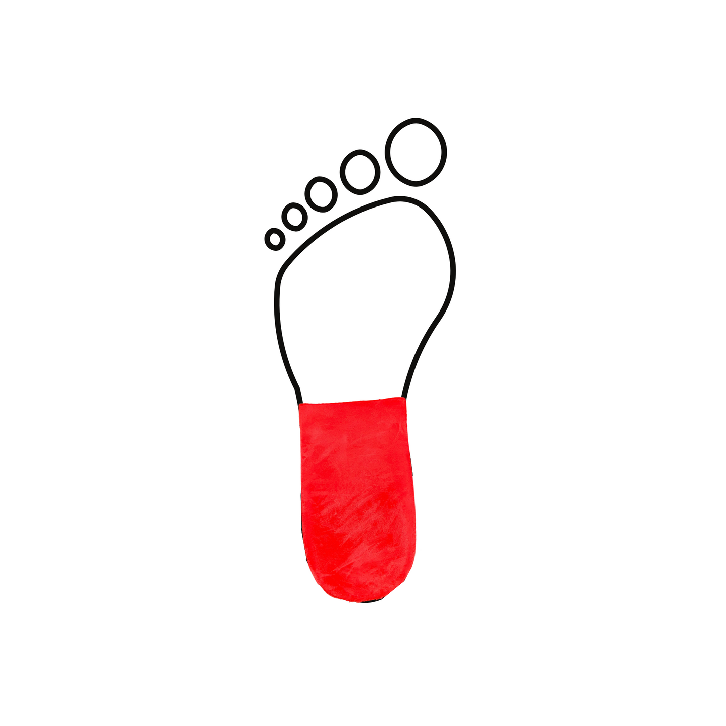 Talonnette courte en mousse de latex - Shore 30-40 - 5 mm - Rouge