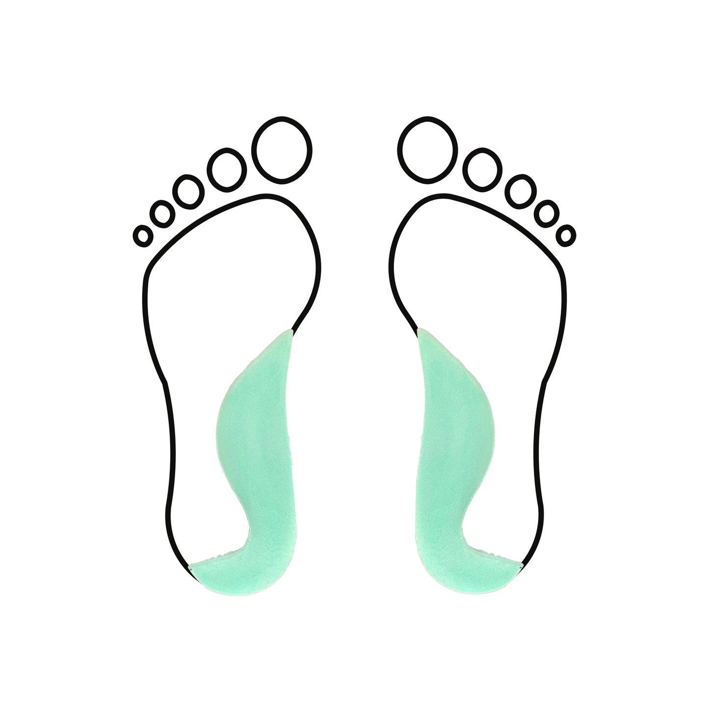 Voûte interne avec coin supinateur en mousse latex - Vert