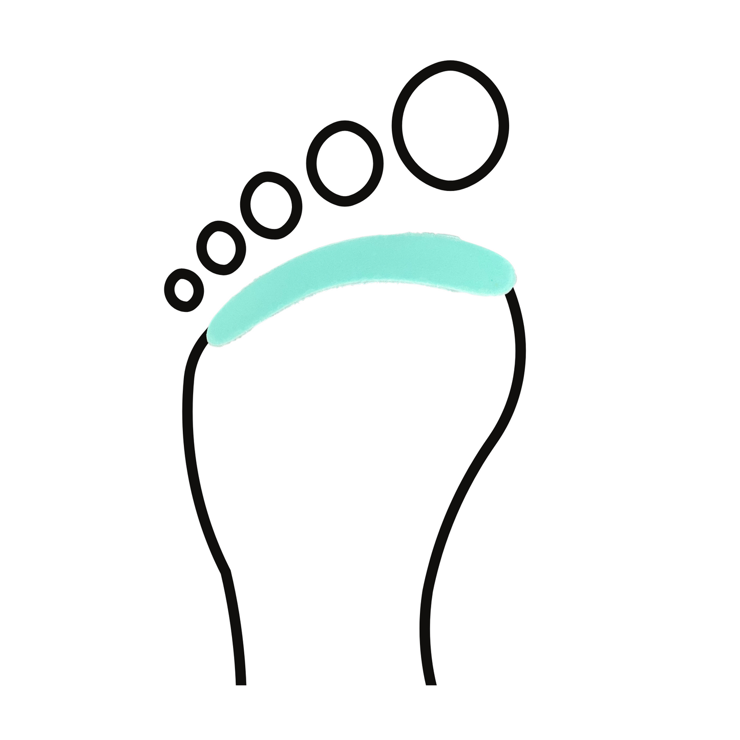 Barre sous diaphysaire en mousse latex étroite et longue - Vert