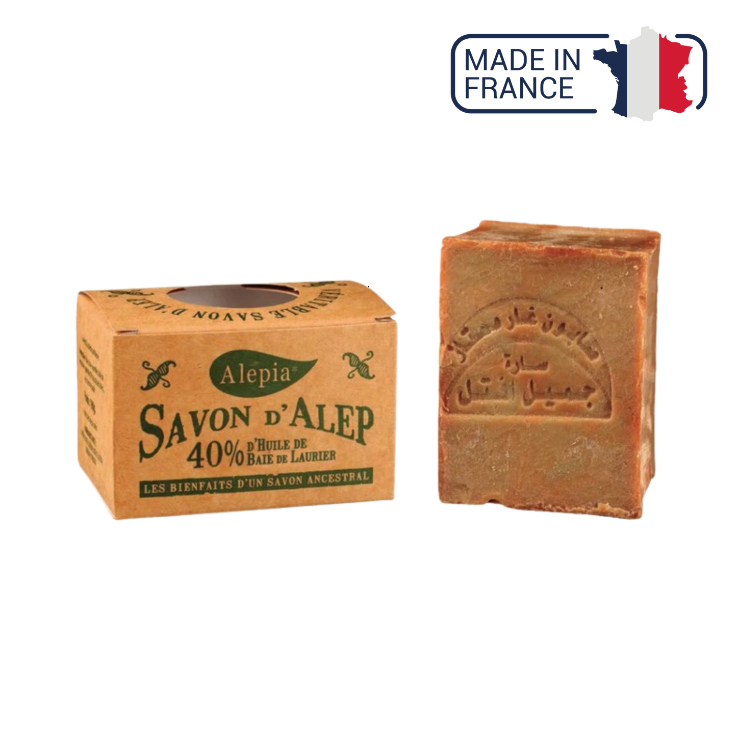 Jabón de Alepo 40% laurel - 190 g - Alépia