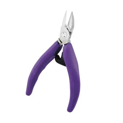 Pince à ongles ergonomique - Violette - Coupe droite - Mors effilés larges - 13 cm - Inox - Akori