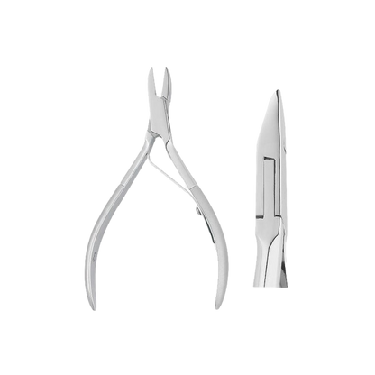 Pince à ongles - Coupe droite - Mors plats - Ressort tournant - Inox - Elibasic