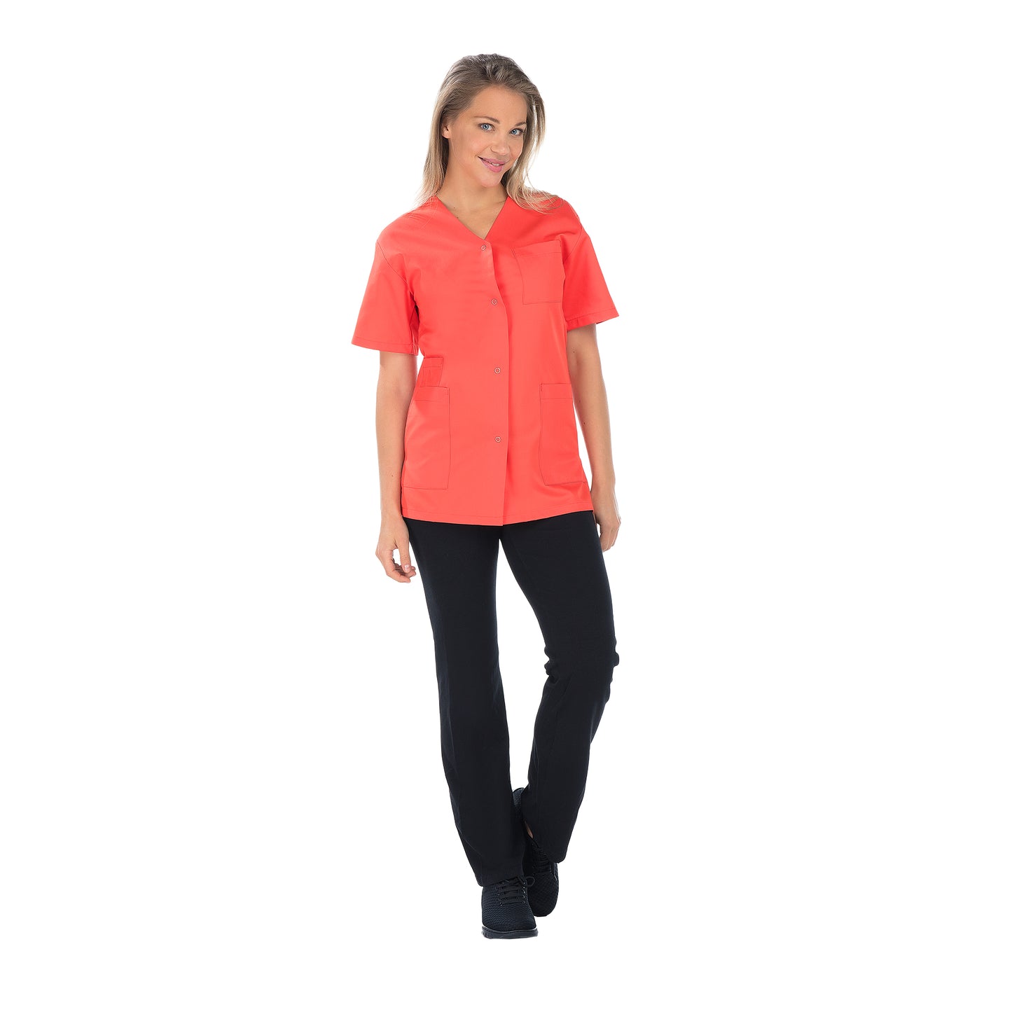 Dora - Tunique - Manches courtes - Col V - Femme - 75 cm