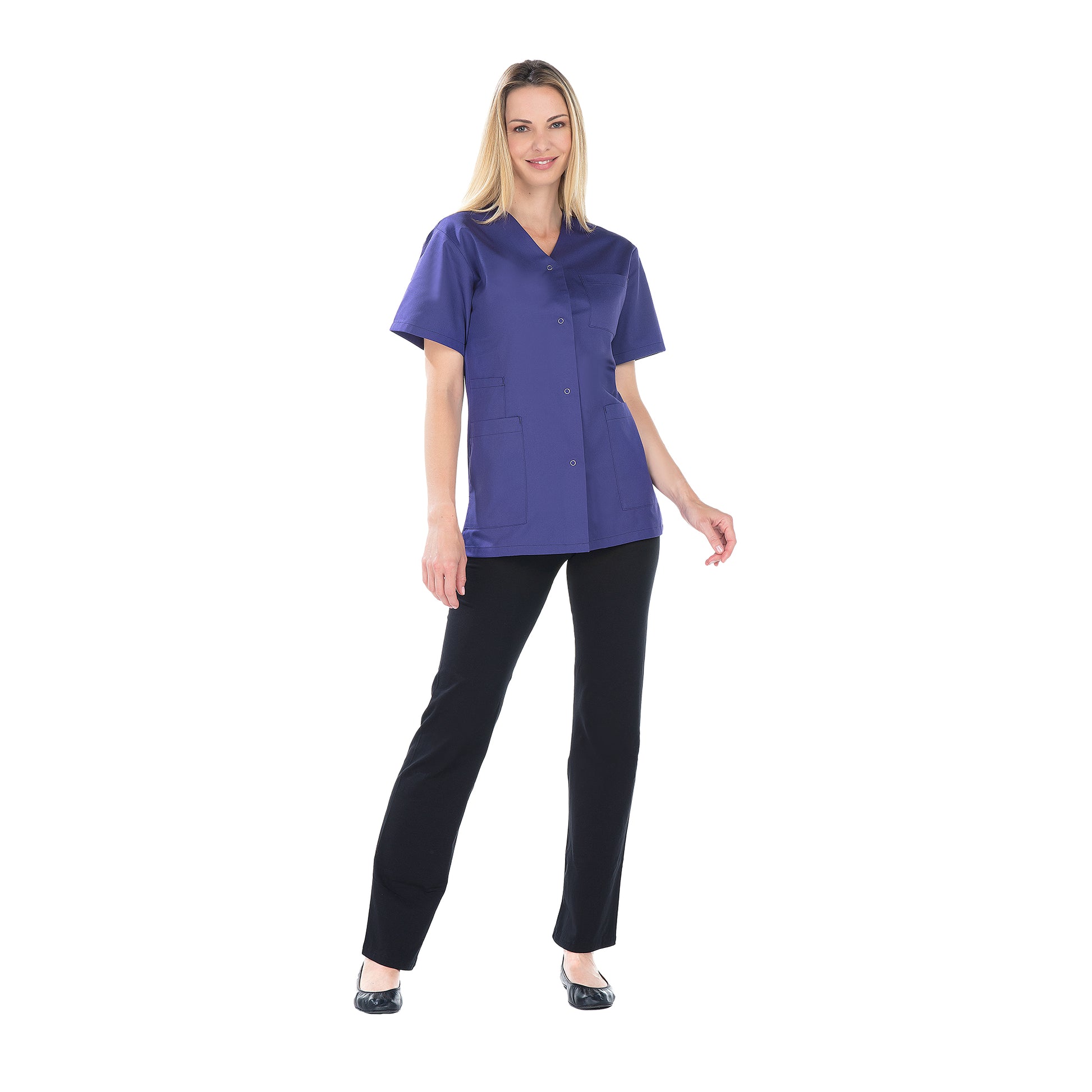 Dora - Tunique - Manches courtes - Col V - Femme - 75 cm