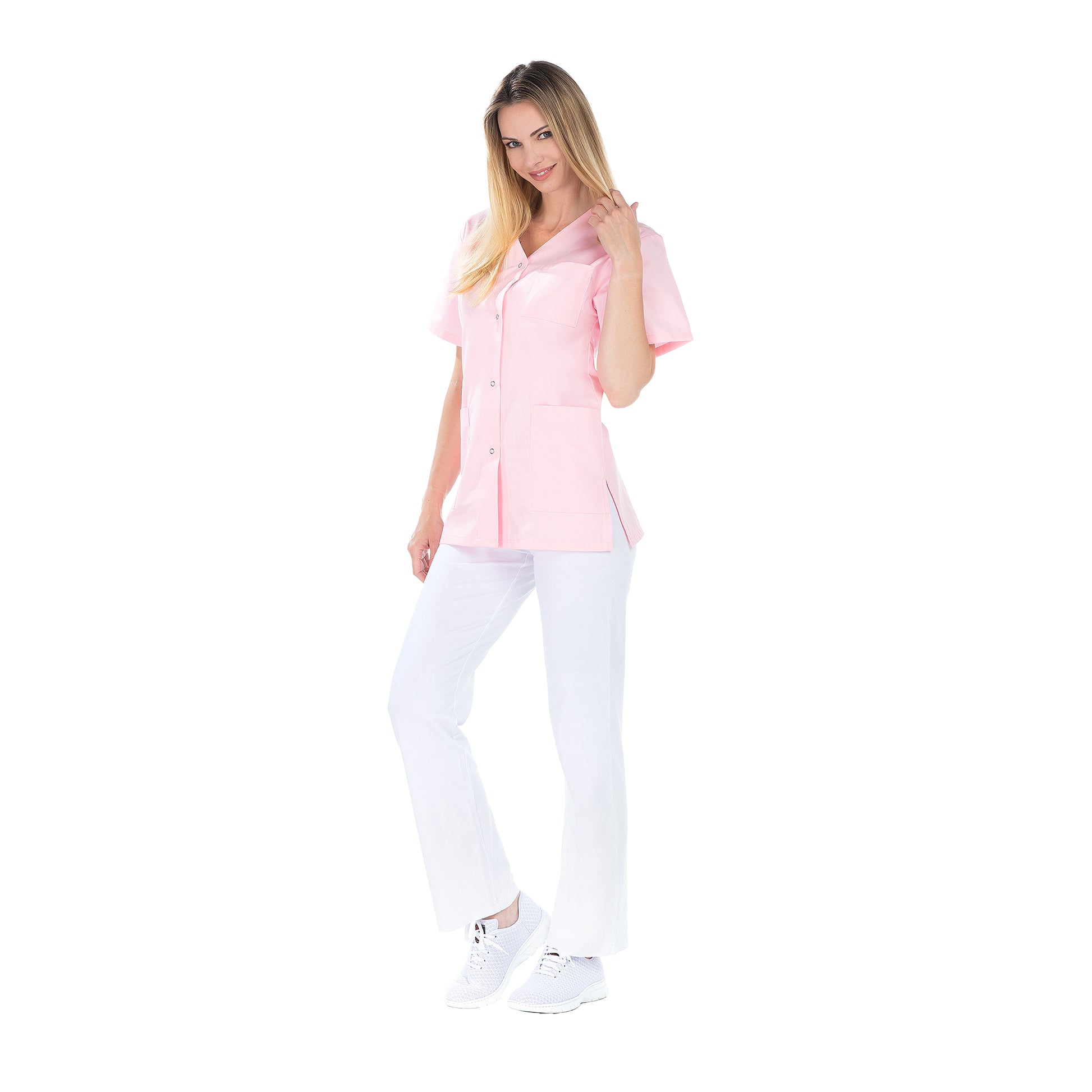 Dora - Tunique - Manches courtes - Col V - Femme - 75 cm