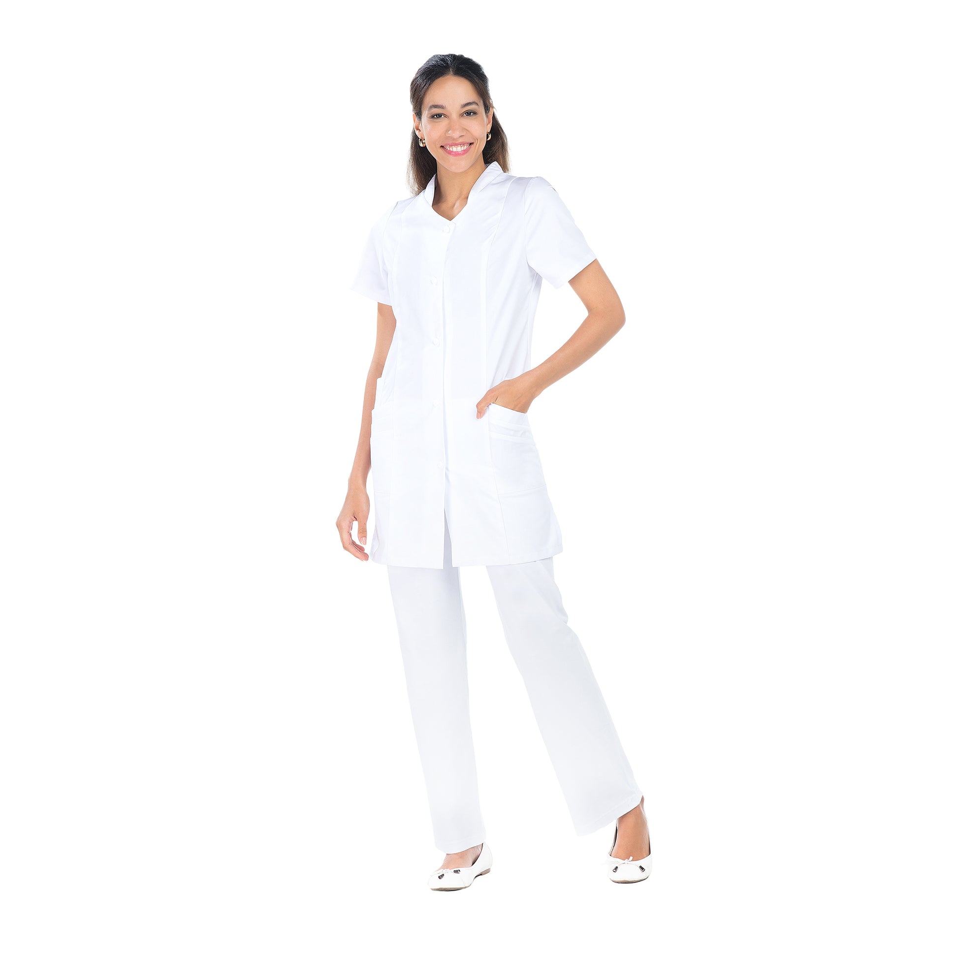 Charline - Blouse 3/4 - Manches courtes - Femme - 85 cm