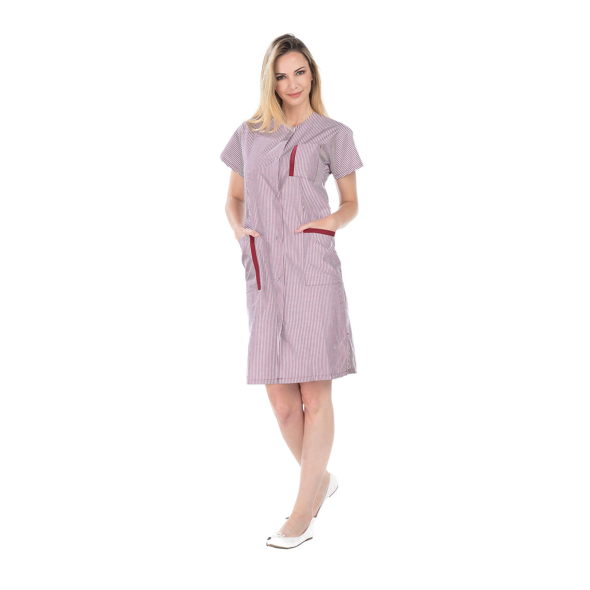 Catherine - Blouse longue - Manches courtes - Femme - 105 cm