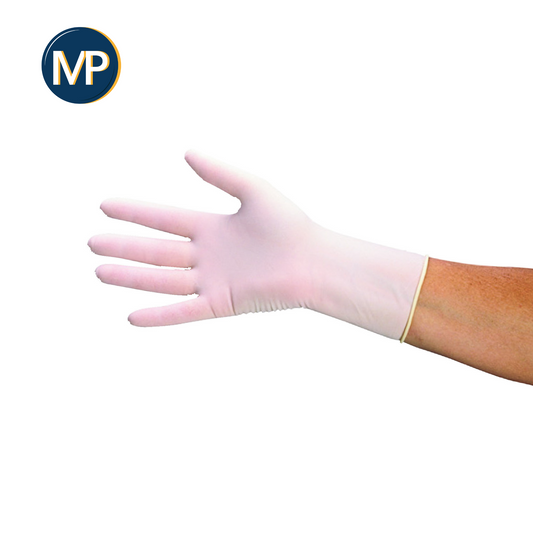 Gants d'examen - Latex - Pré-poudrés - Ambidextres - Boite de 100 - My Podologie