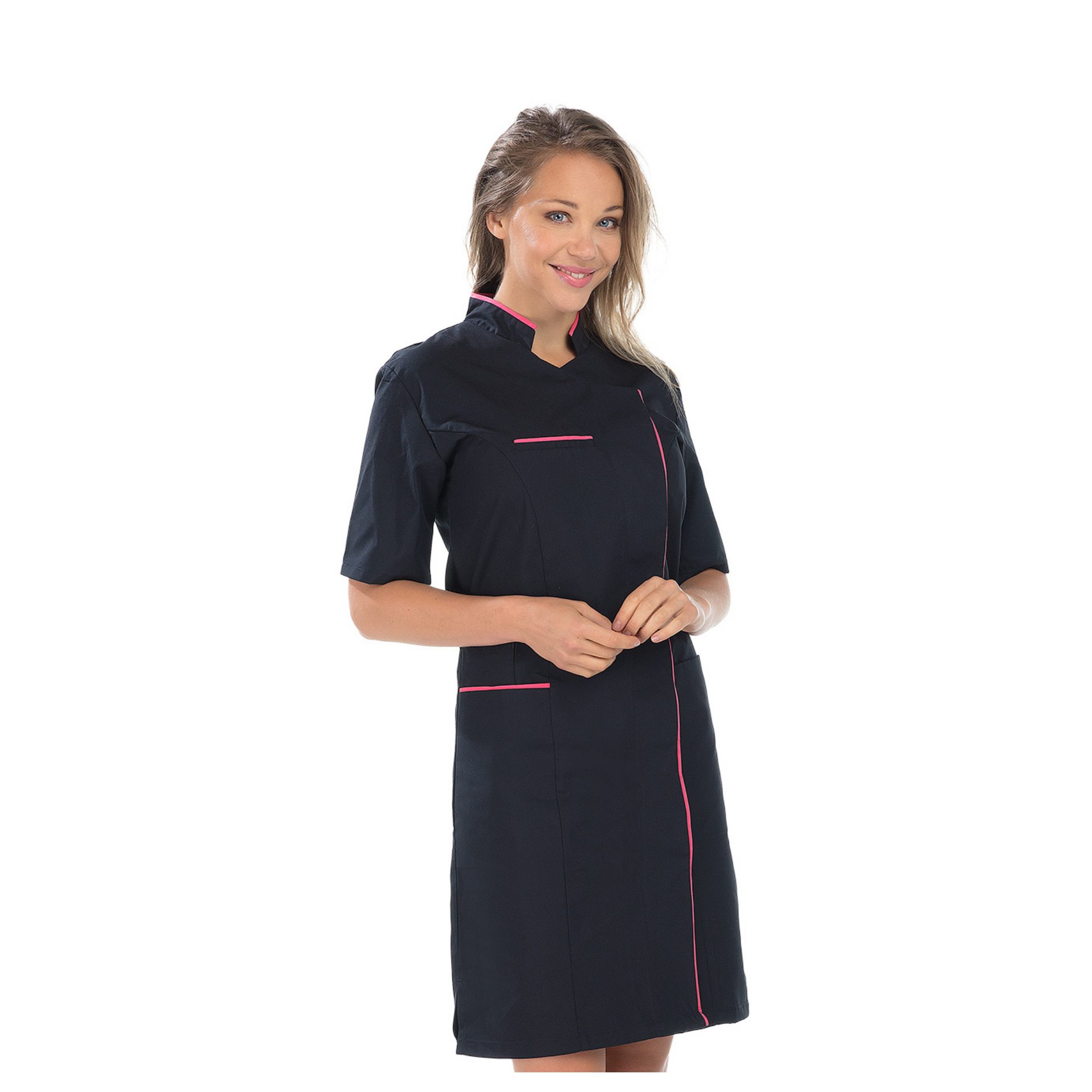 Aline - Blouse longue - Manches courtes - Femme - 100 cm