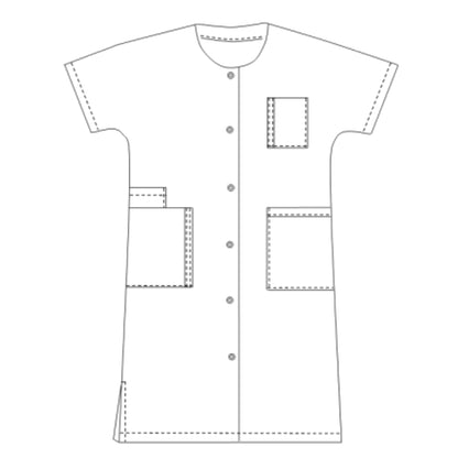 Catherine - Blouse longue - Manches courtes - Femme - 105 cm