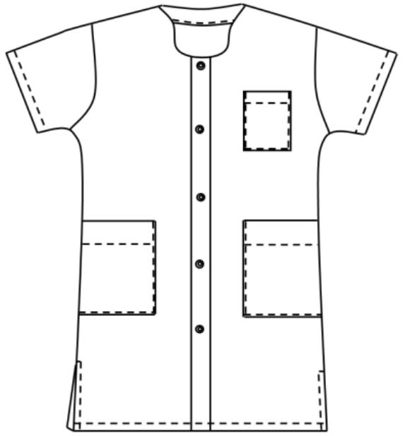 Chantal - Blouse 7/8 - Manches courtes - Femme - 95 cm