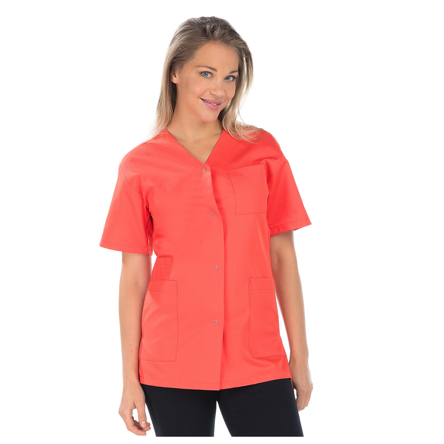 Dora - Tunique - Manches courtes - Col V - Femme - 75 cm