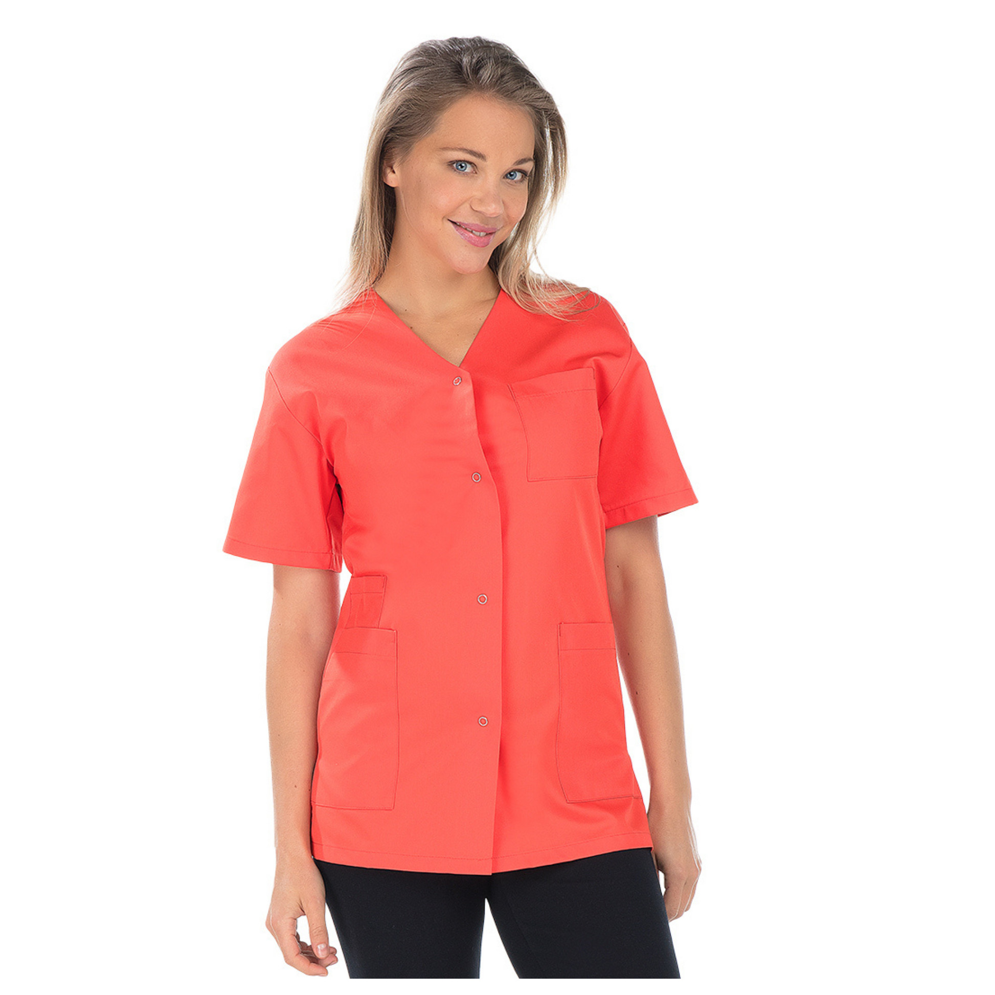 Dora - Tunique - Manches courtes - Col V - Femme - 75 cm