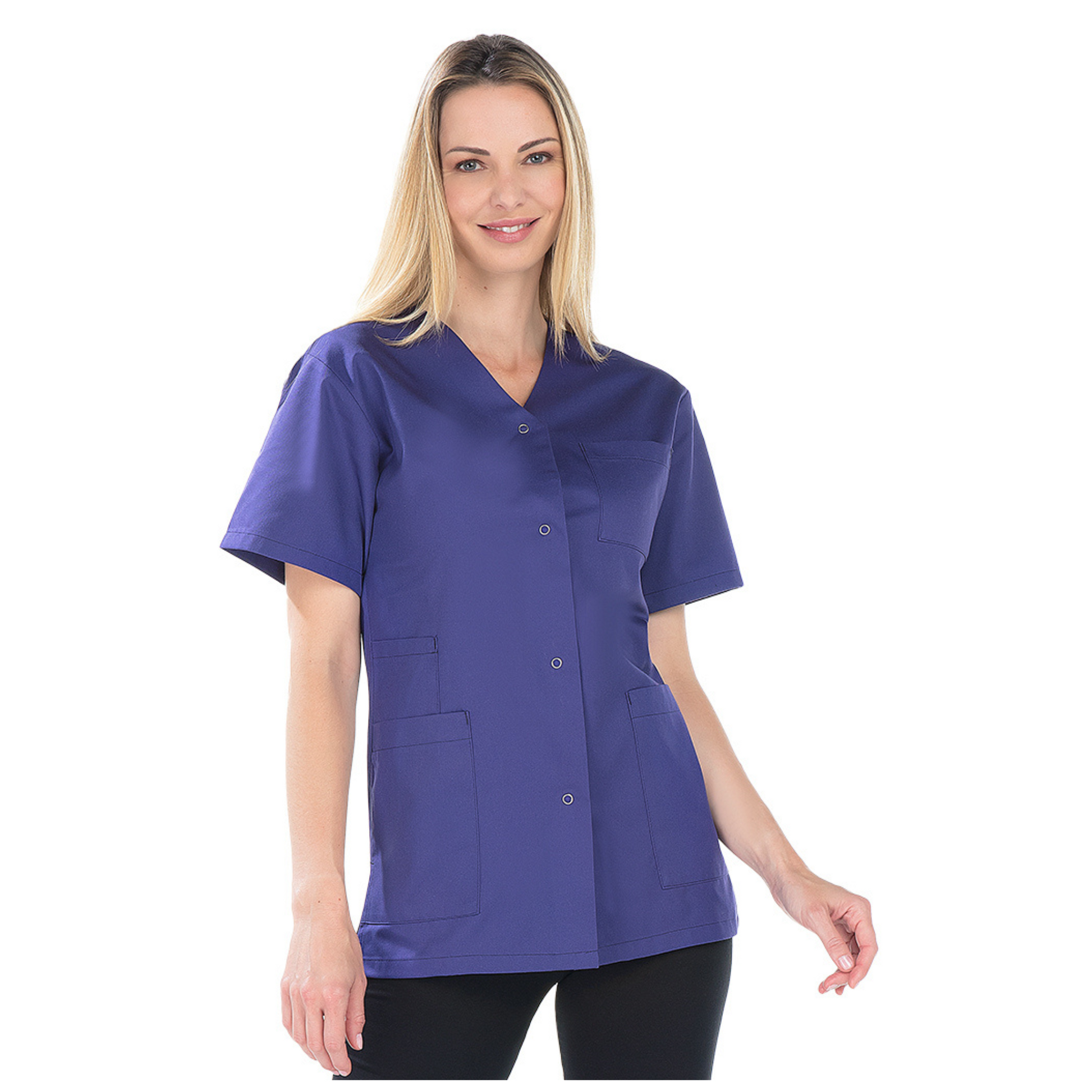 Dora - Tunique - Manches courtes - Col V - Femme - 75 cm