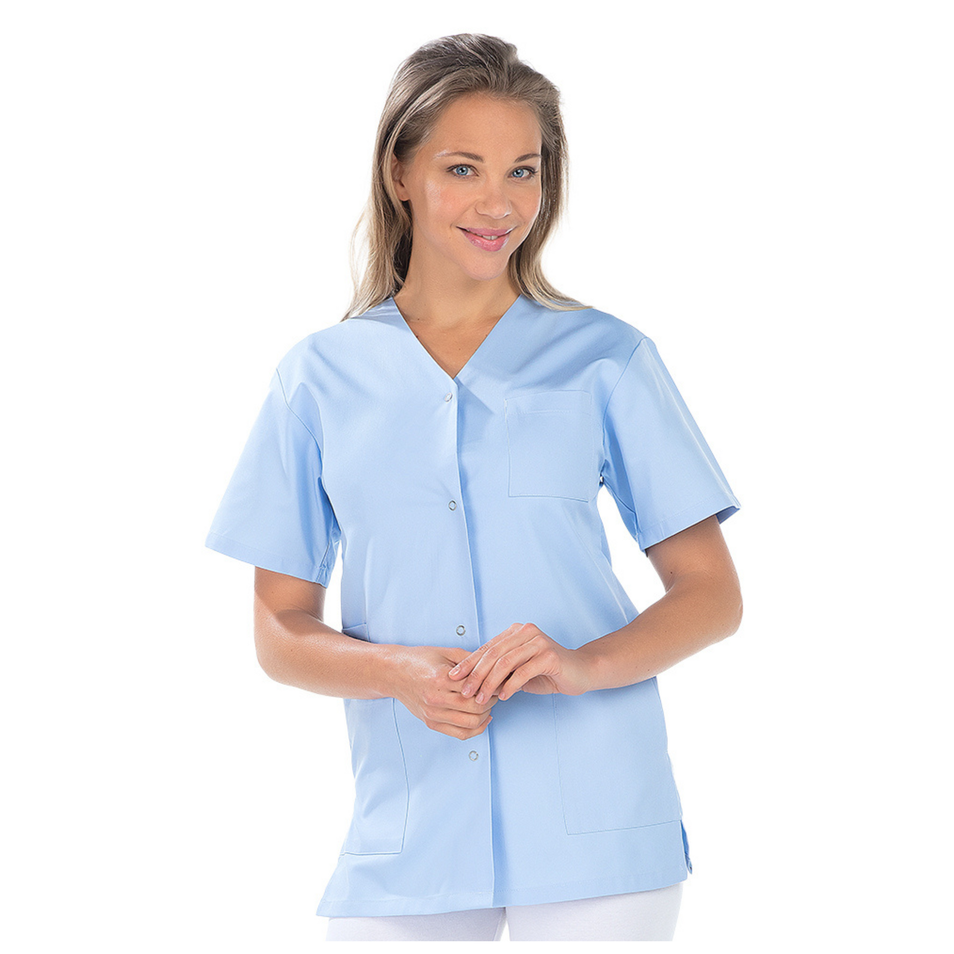Dora - Tunique - Manches courtes - Col V - Femme - 75 cm