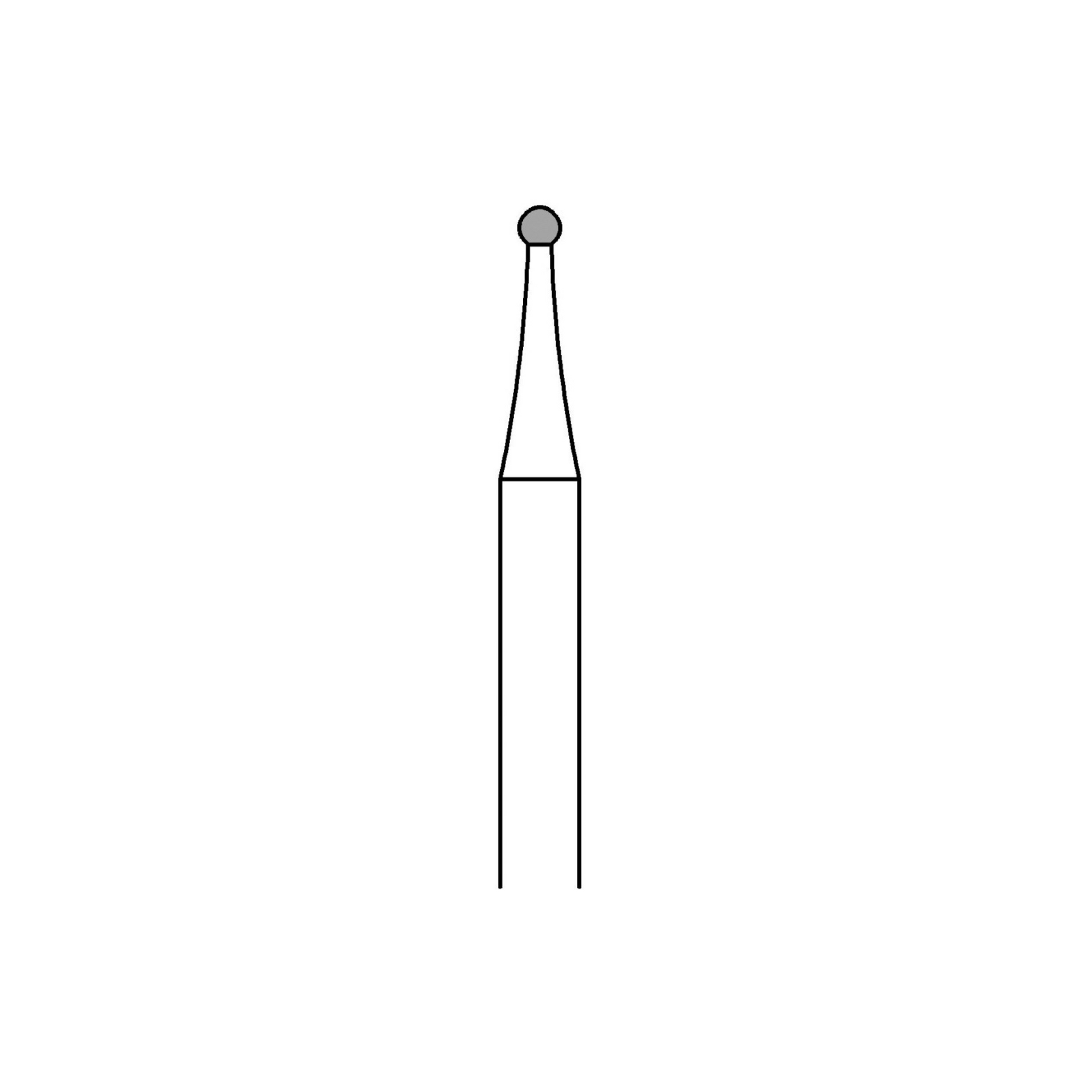 Fraise 801 Diamant - Enucléation et perçage d'ongle - 1,2 mm