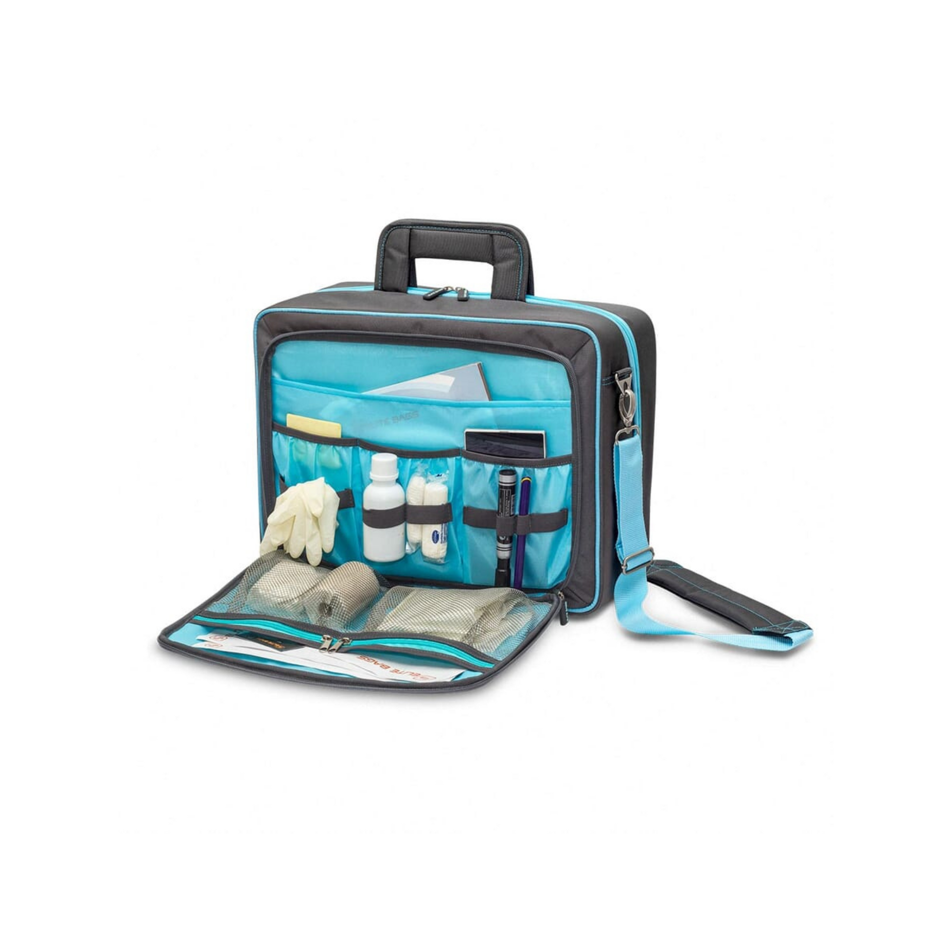 Mallette médicale convertible SUIT&GO - Gris - Chariot à roulettes en option