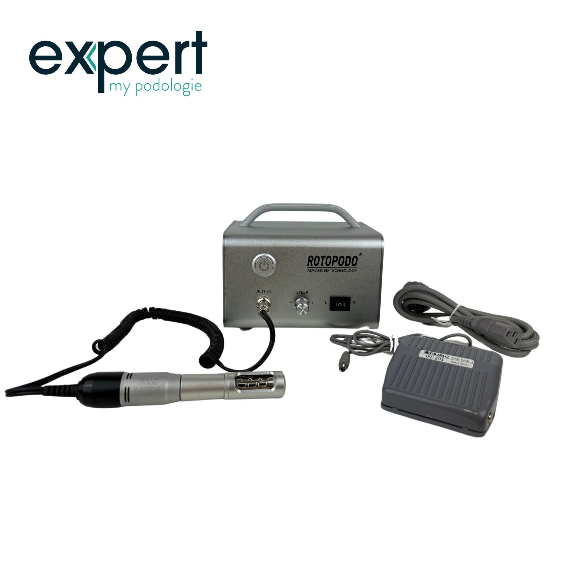 Micromoteur filaire Rotopodo - 40 000 tpm avec pédale - My Podologie