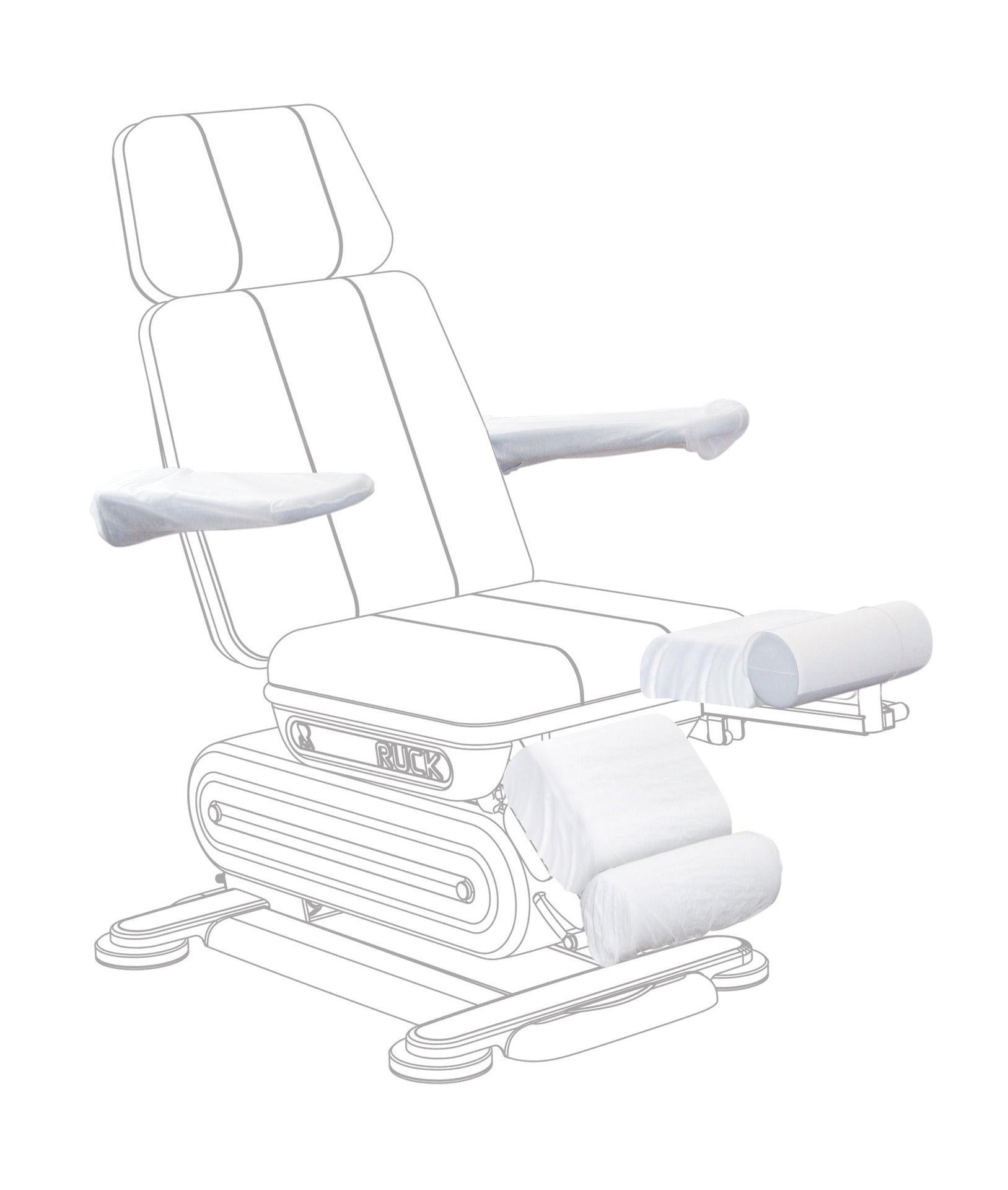 Accessoire Fauteuil - Housse de protection jetable pour rouleaux de talon - Stella 3S et Comfort - Ruck