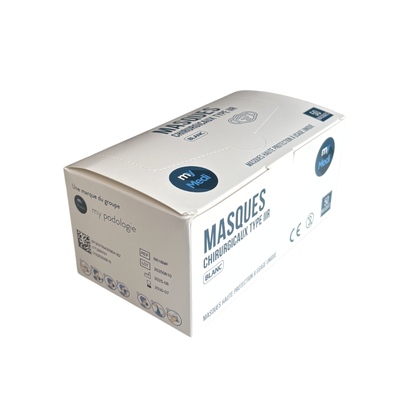 Masque chirurgical - 3 plis de type IIR - Norme EN14683 - Certification CE - Boîte de 50 masques - 3 coloris - My Médical